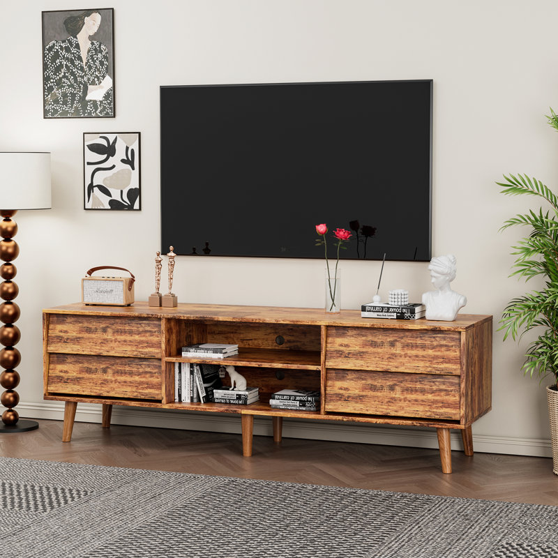 Winston Porter TV Stand with Drawers for Living Room Bedroom Wayfair